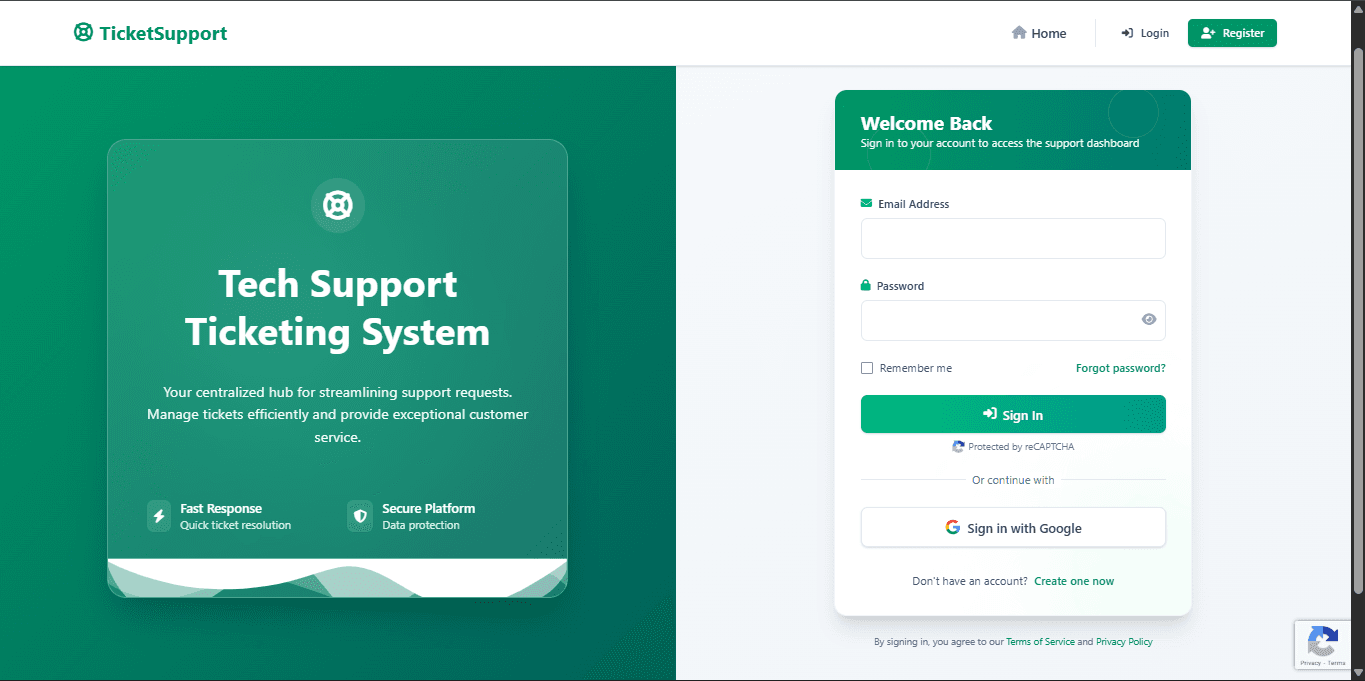 Ticket Support System